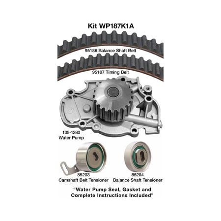 Dayco 90-97 Honda/Isuzu 2.2L Water Pump Kit, Wp187K1A WP187K1A